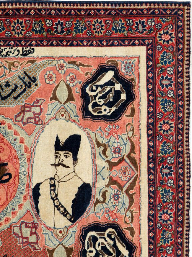 Antique Persian Tabriz Pictorial Rug, No.27060 - Gss