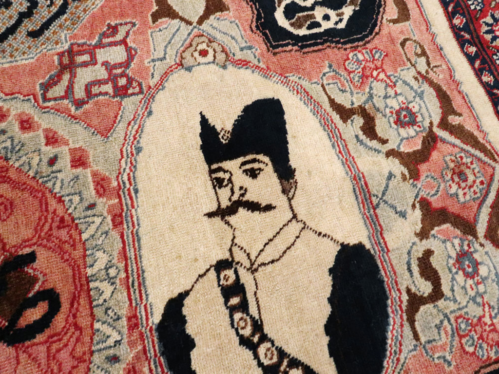 Antique Persian Tabriz Pictorial Rug, No.27060 - Gss