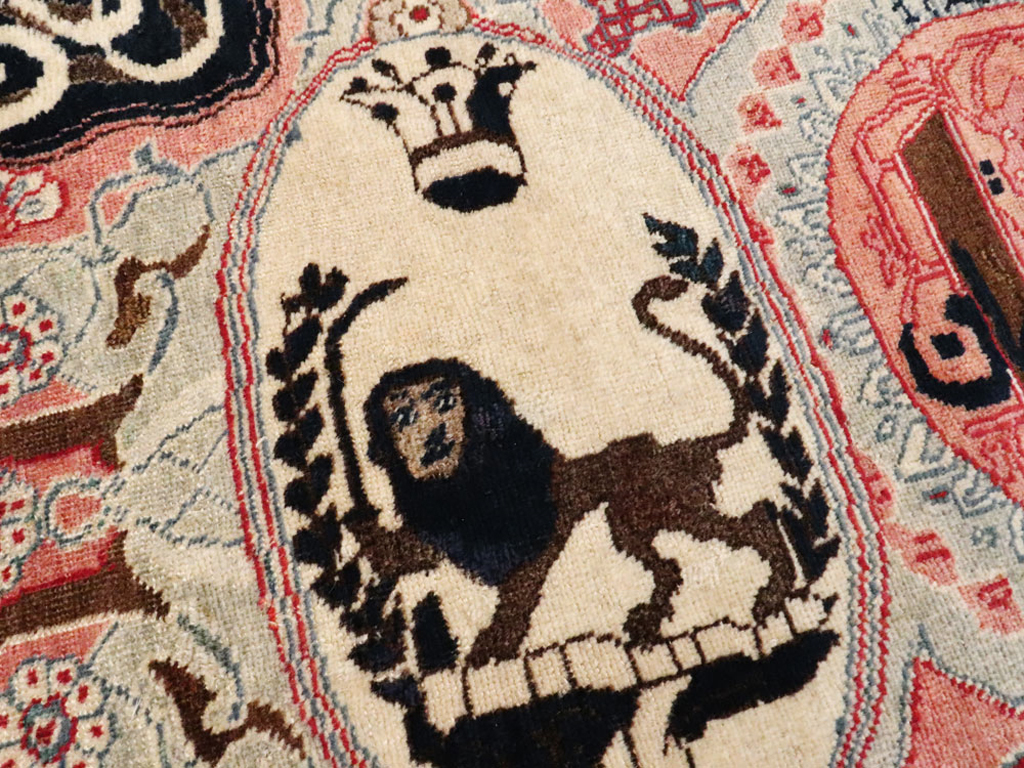 Antique Persian Tabriz Pictorial Rug, No.27060 - Gss