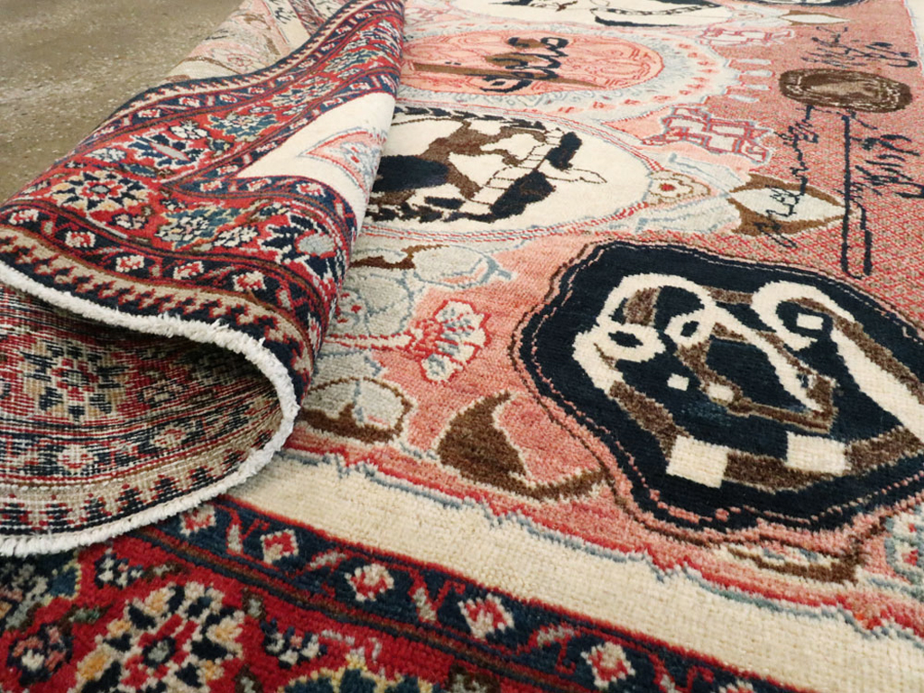 Antique Persian Tabriz Pictorial Rug, No.27060 - Gss