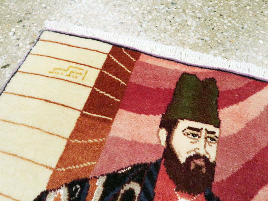 Vintage Persian Tabriz Pictorial Rug, No.27063 - Gss