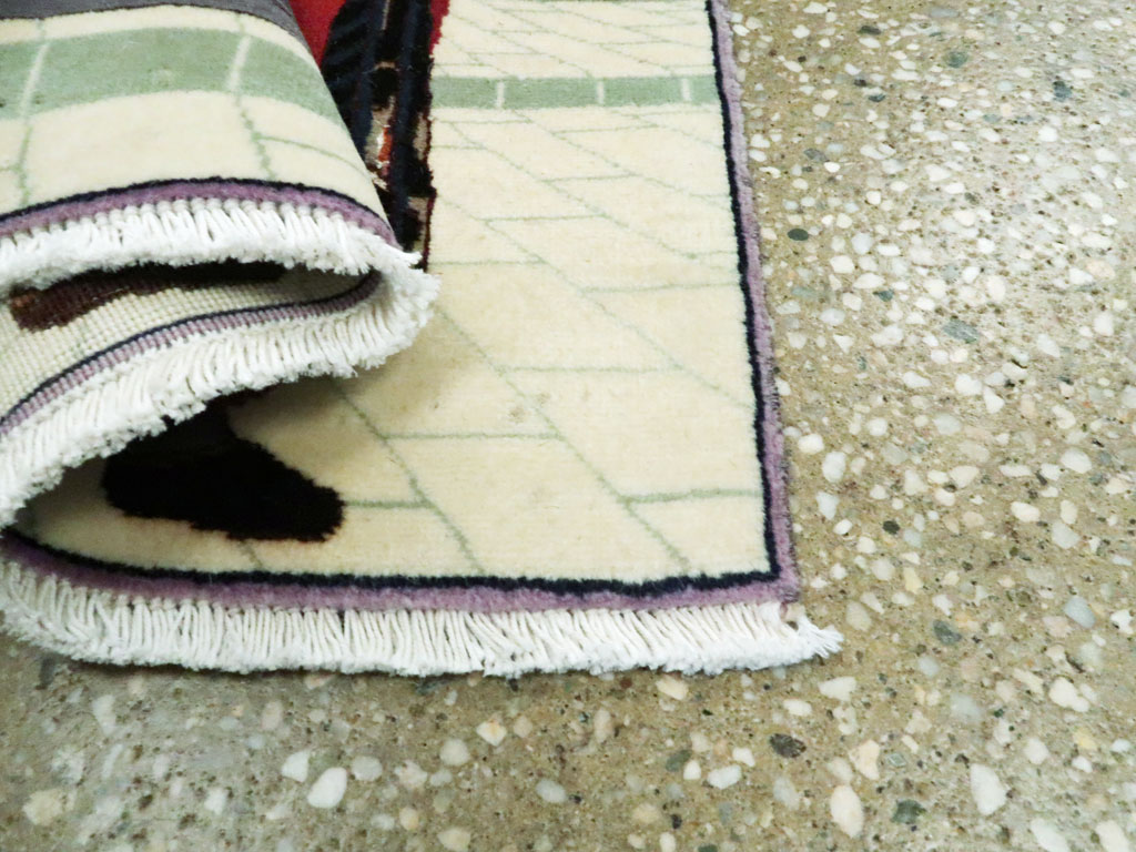 Vintage Persian Tabriz Pictorial Rug, No.27063 - Gss