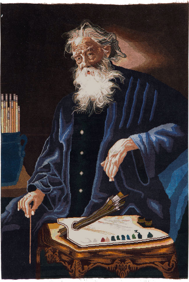 Persian Tabriz Pictorial Rug, No.27064 - Gss