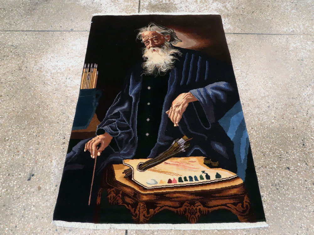 Persian Tabriz Pictorial Rug, No.27064 - Gss