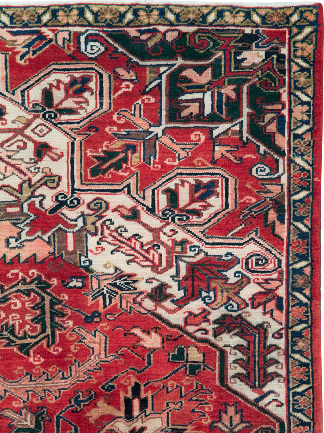 Vintage Persian Heriz Sampler Rug, No.27078 - Gss