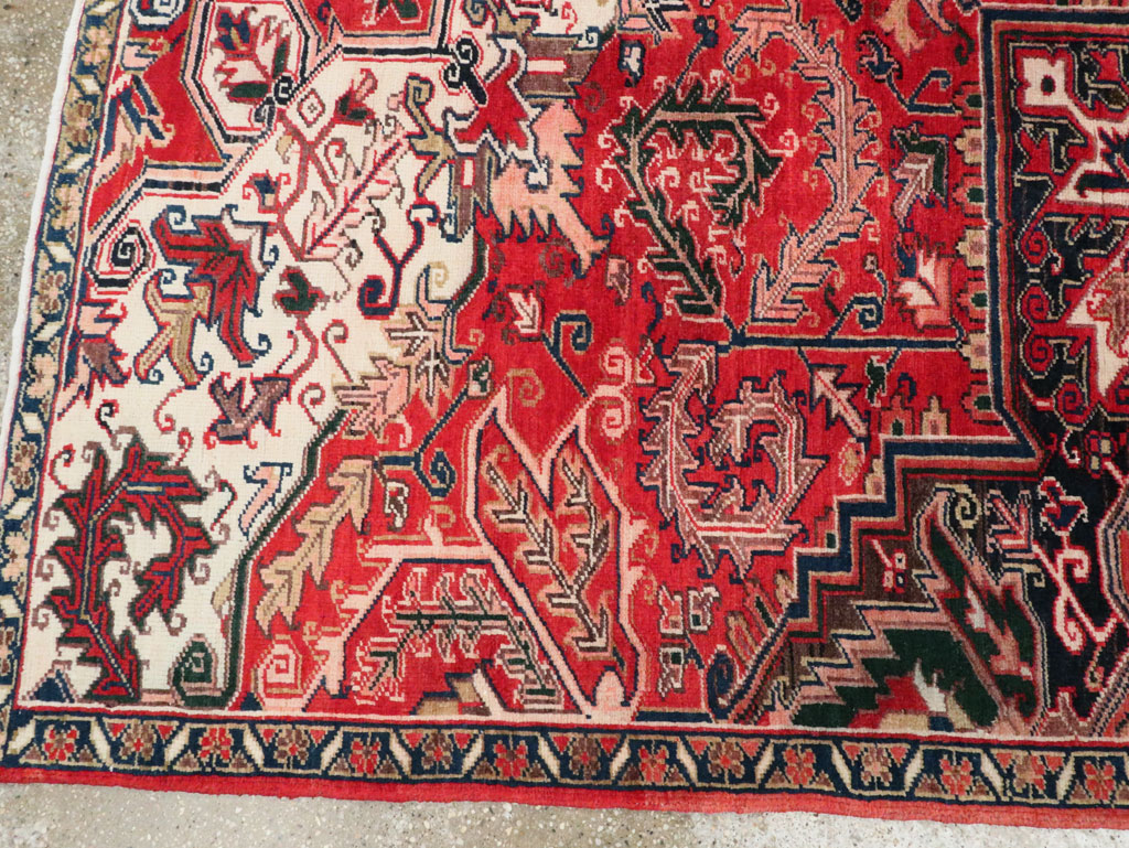 Vintage Persian Heriz Sampler Rug, No.27078 - Gss