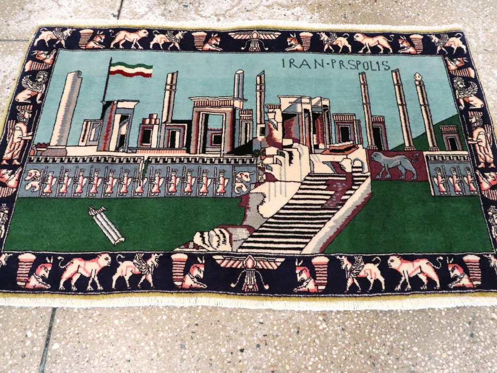 Modern Persian Tabriz Pictorial Rug (Pair: 1 of 2), No.27080 - Gss