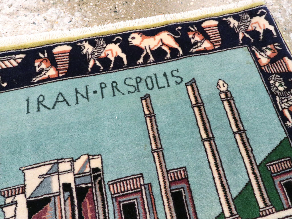 Modern Persian Tabriz Pictorial Rug (Pair: 1 of 2), No.27080 - Gss