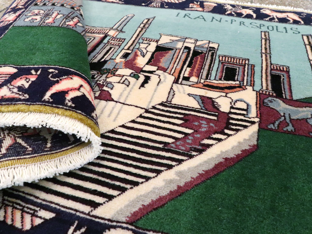 Modern Persian Tabriz Pictorial Rug (Pair: 1 of 2), No.27080 - Gss