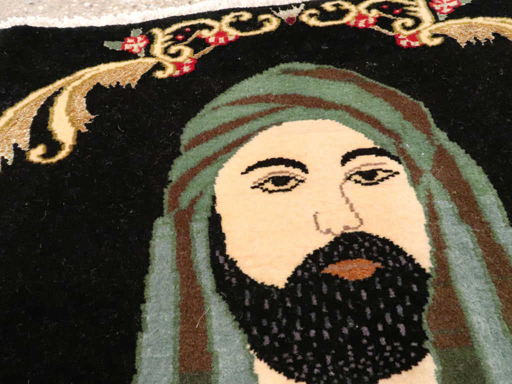 Vintage Persian Tabriz Pictorial Rug, No.27082 - Gss