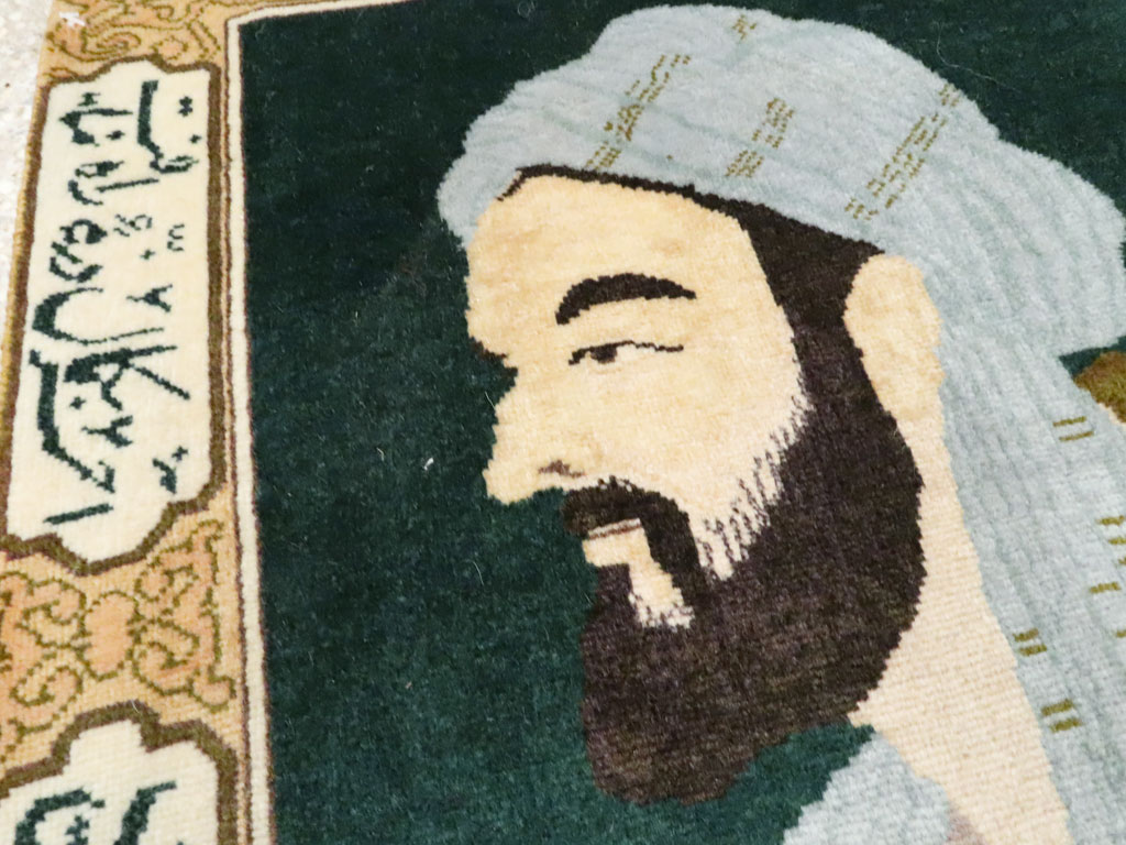 Vintage Persian Tabriz Pictorial Rug, No.27083 - Gss