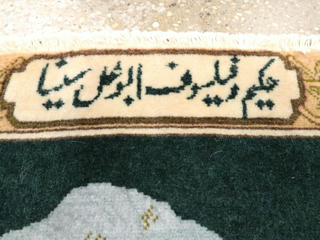 Vintage Persian Tabriz Pictorial Rug, No.27083 - Gss