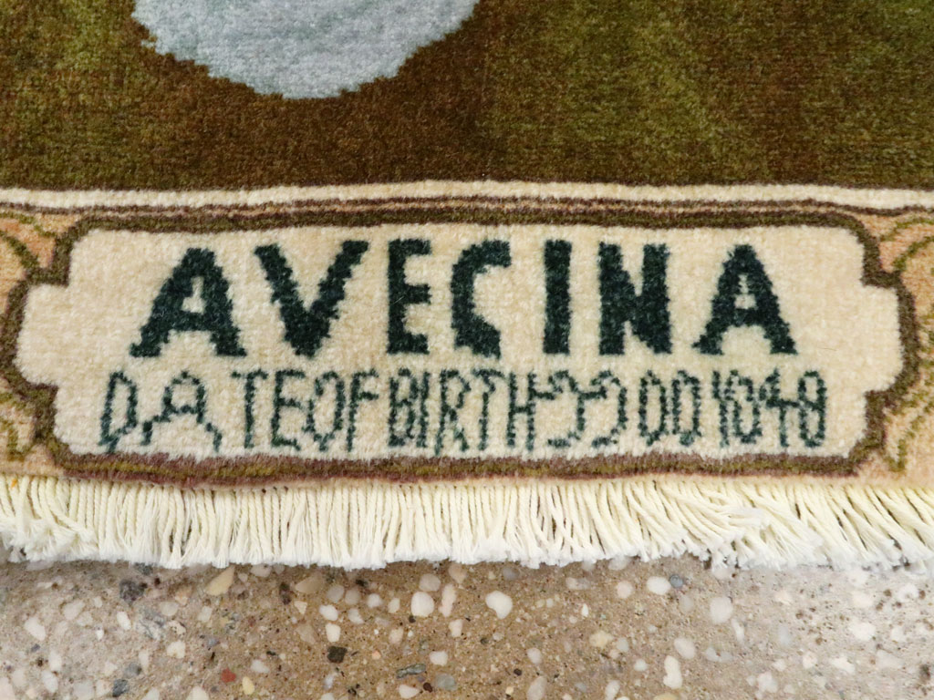 Vintage Persian Tabriz Pictorial Rug, No.27083 - Gss