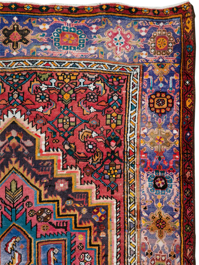 Vintage Persian Hamadan Rug, No.27091 - Gss
