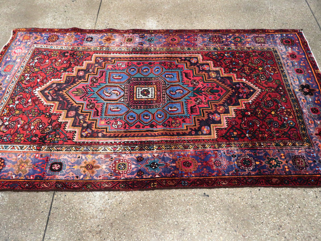 Vintage Persian Hamadan Rug, No.27091 - Gss