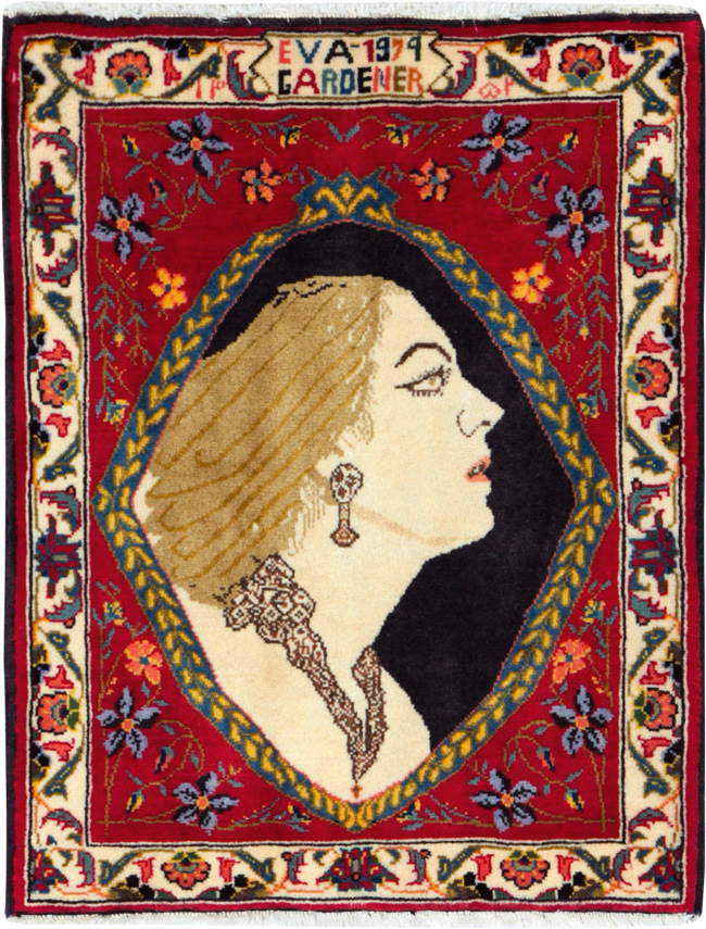 Vintage Persian Tabriz Pictorial Rug, No.27098 - Gss