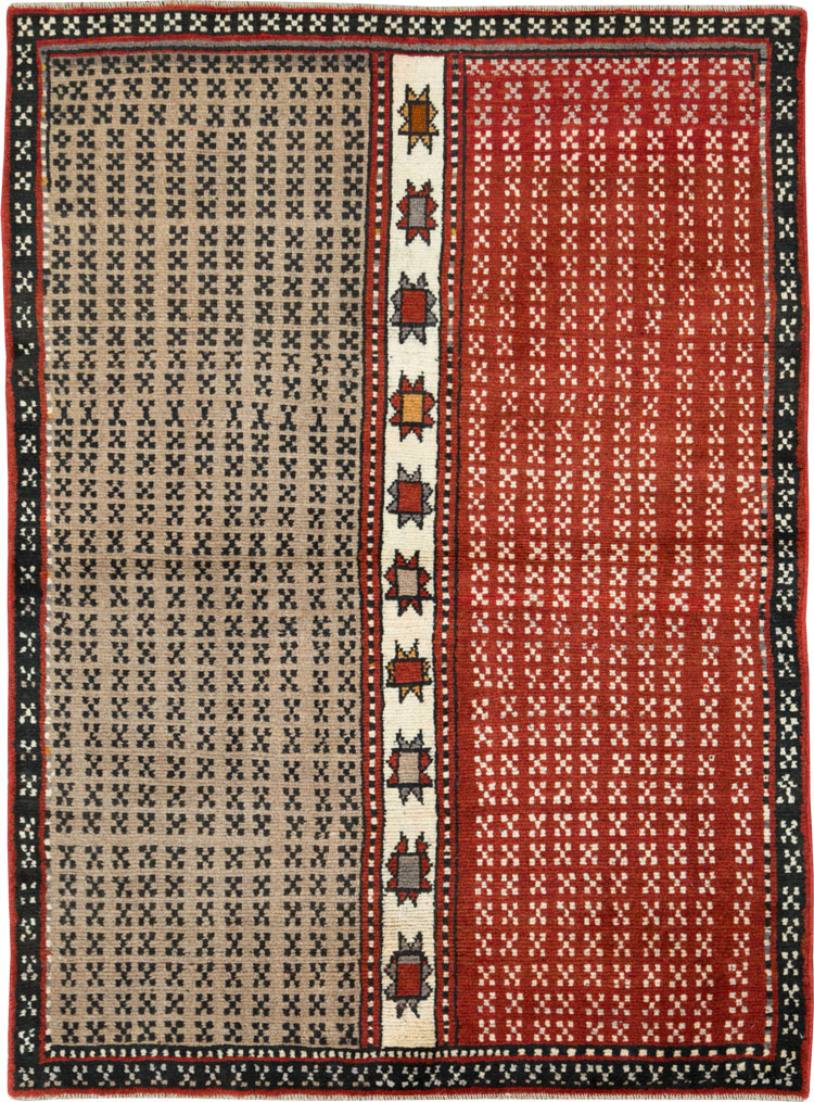 Vintage Persian Baluch Throw Rug, No.27099 - Gss