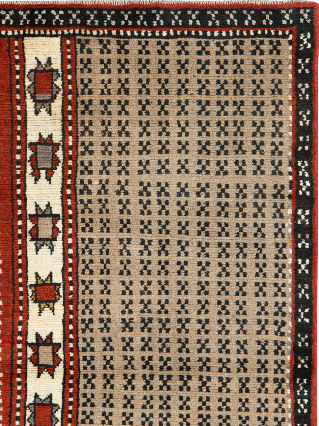 Vintage Persian Baluch Throw Rug, No.27099 - Gss