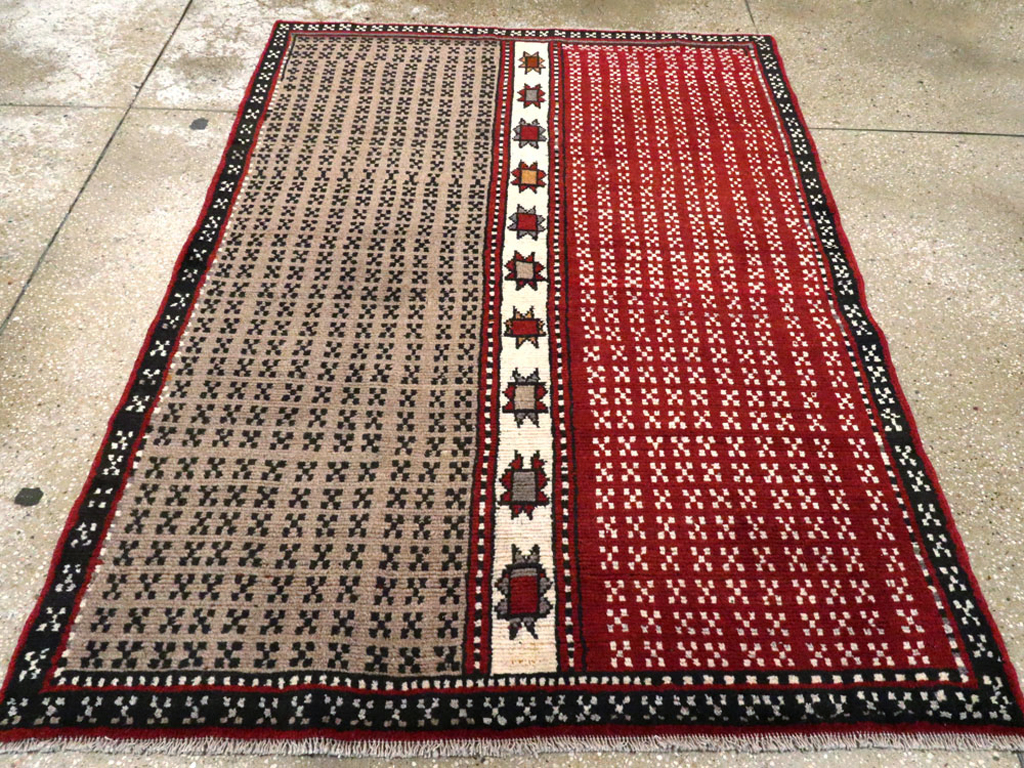 Vintage Persian Baluch Throw Rug, No.27099 - Gss