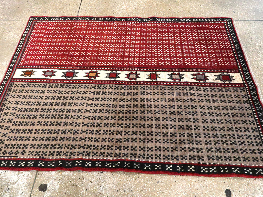 Vintage Persian Baluch Throw Rug, No.27099 - Gss