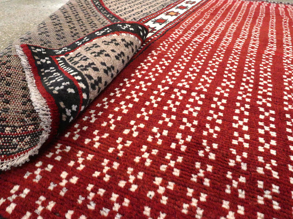 Vintage Persian Baluch Throw Rug, No.27099 - Gss