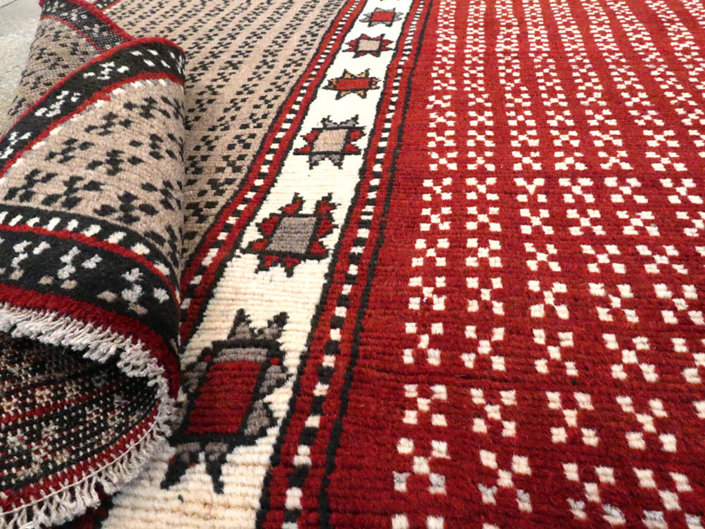 Vintage Persian Baluch Throw Rug, No.27099 - Gss