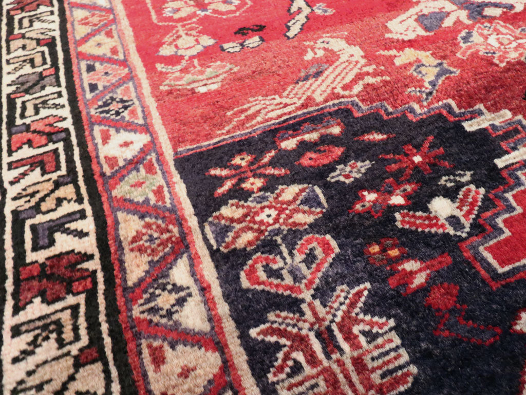 Vintage Persian Hamadan Pictorial Rug, No.27102 - Gss