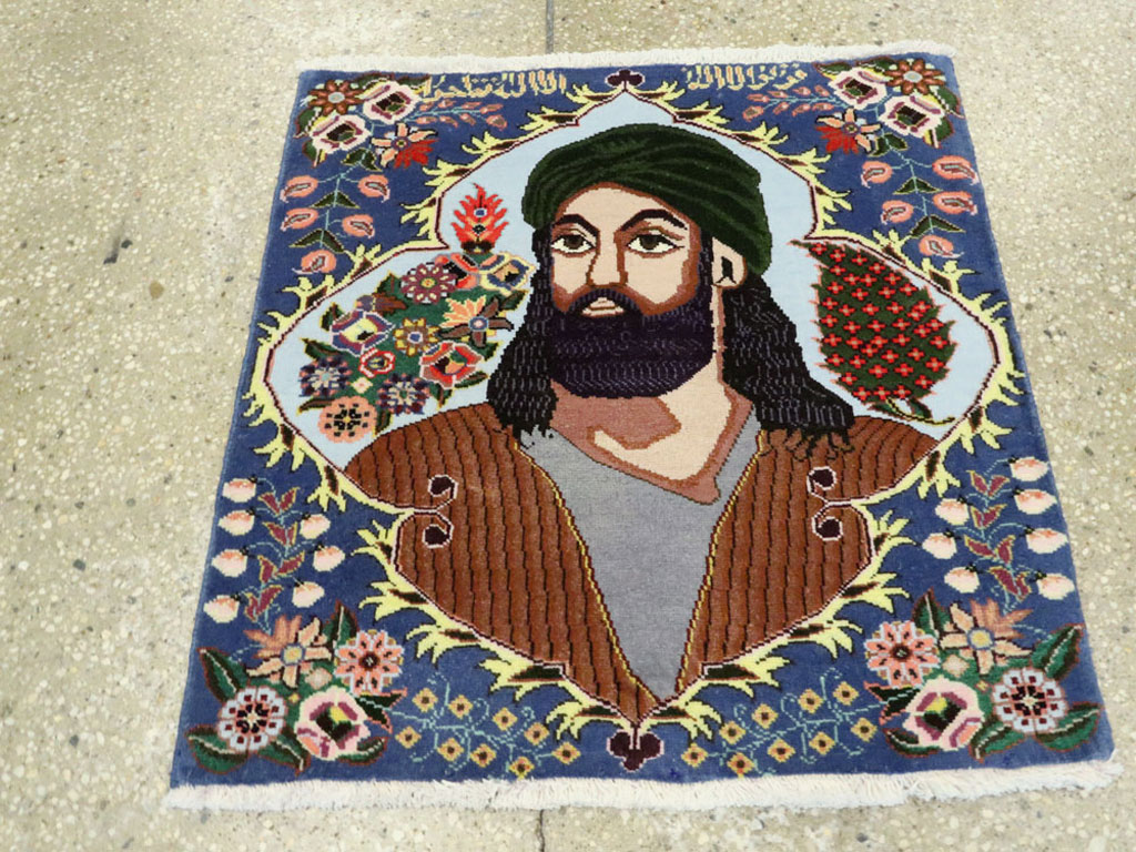 Vintage Persian Tabriz Pictorial Rug, No.27108 - Gss