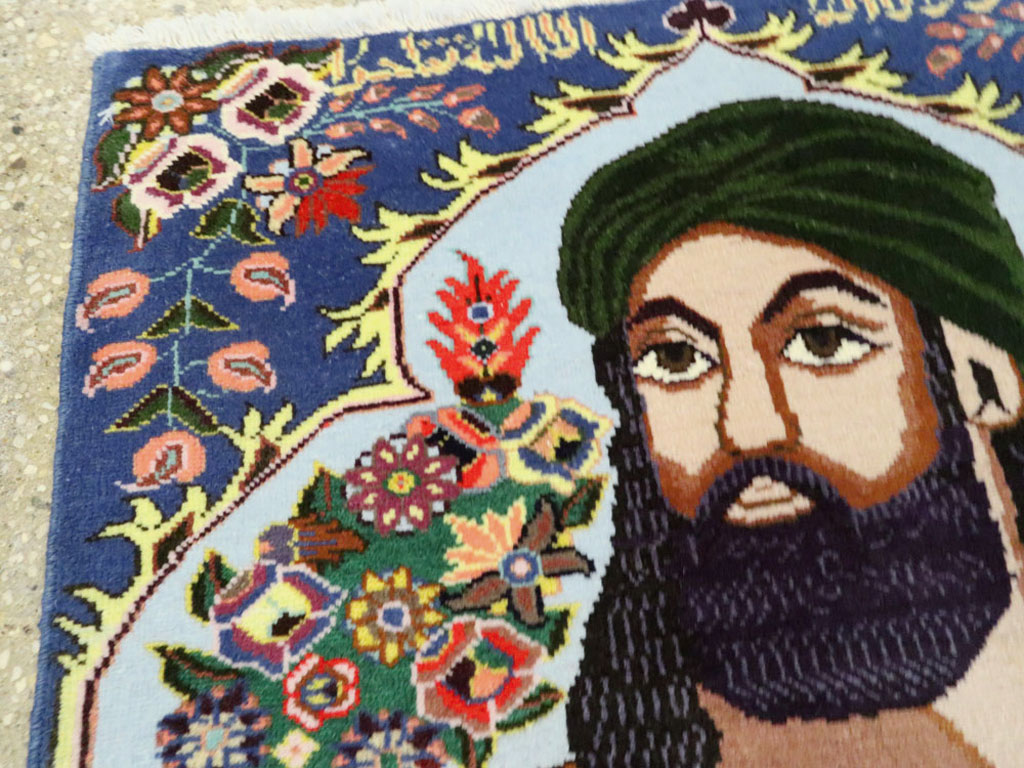 Vintage Persian Tabriz Pictorial Rug, No.27108 - Gss