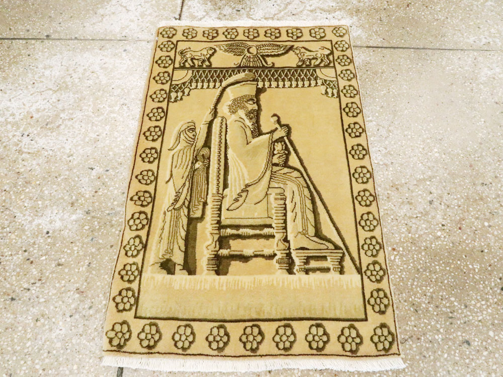 Modern Persian Tabriz Pictorial Rug, No.27112 - Gss