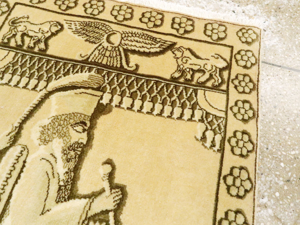 Modern Persian Tabriz Pictorial Rug, No.27112 - Gss