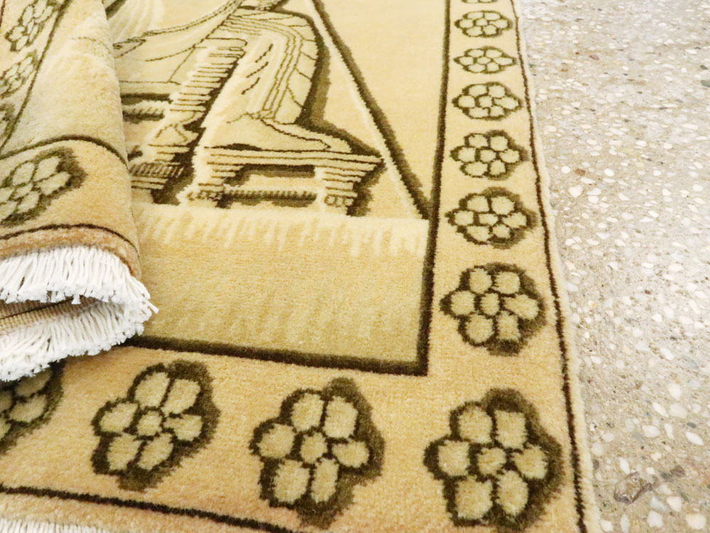 Modern Persian Tabriz Pictorial Rug, No.27112 - Gss