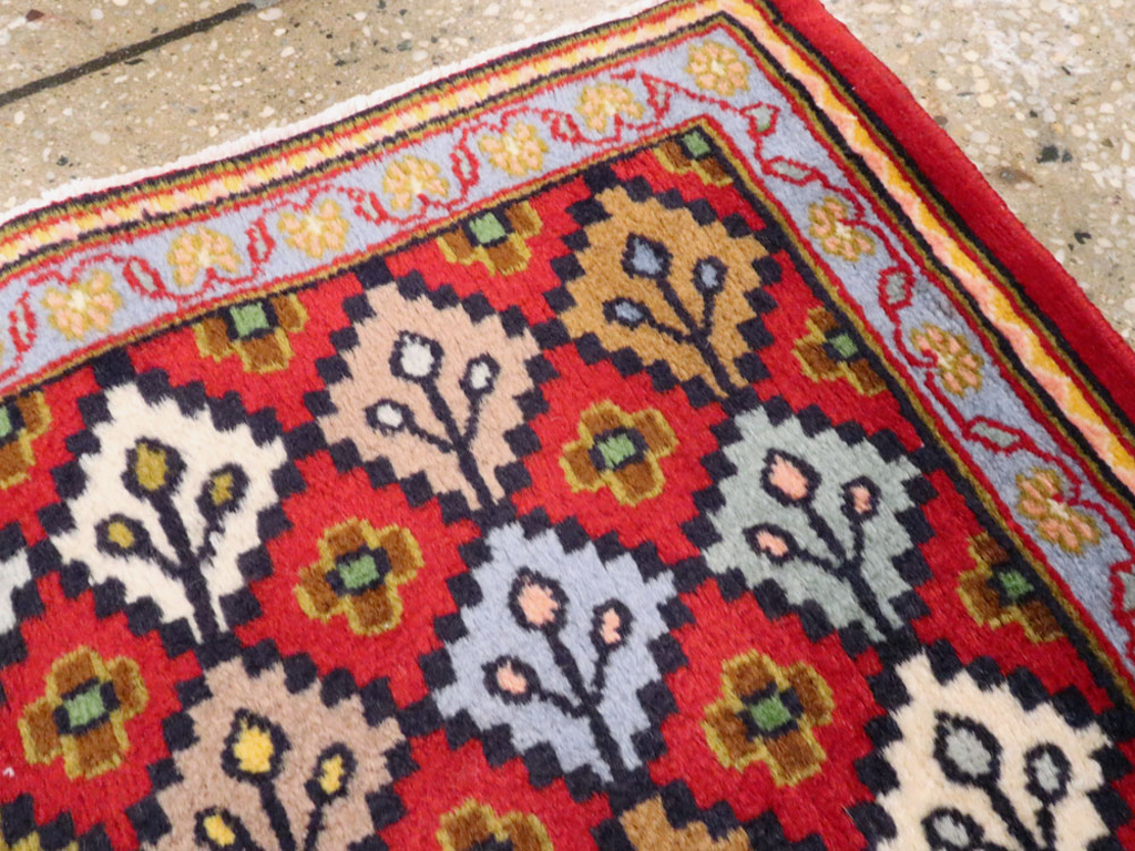 Vintage Persian Kashan Throw Rug (Pair: 1 of 2), No.27115 - Gss