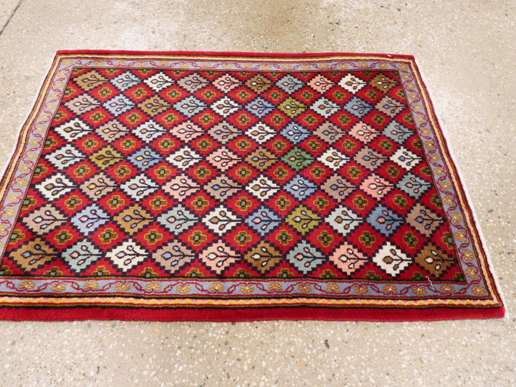 Vintage Persian Kashan Throw Rug (Pair: 1 of 2), No.27115 - Gss