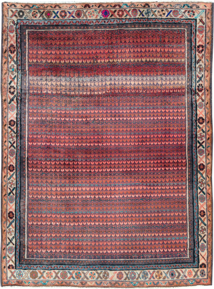 Vintage Persian Malayer Throw Rug, No.27119 - Gss