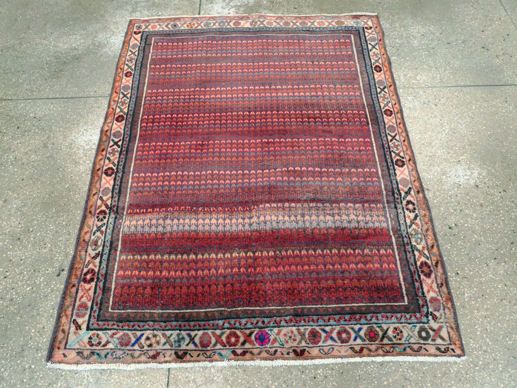 Vintage Persian Malayer Throw Rug, No.27119 - Gss