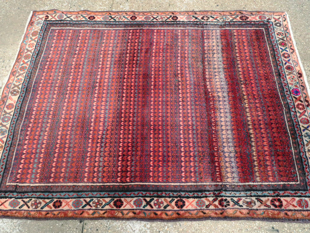 Vintage Persian Malayer Throw Rug, No.27119 - Gss