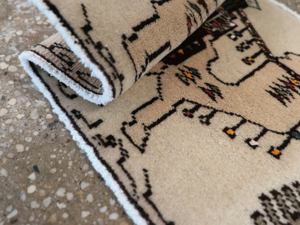 Vintage Persian Pictorial Baluch Rug (Pair: 2 of 2), No.27125 - Gss