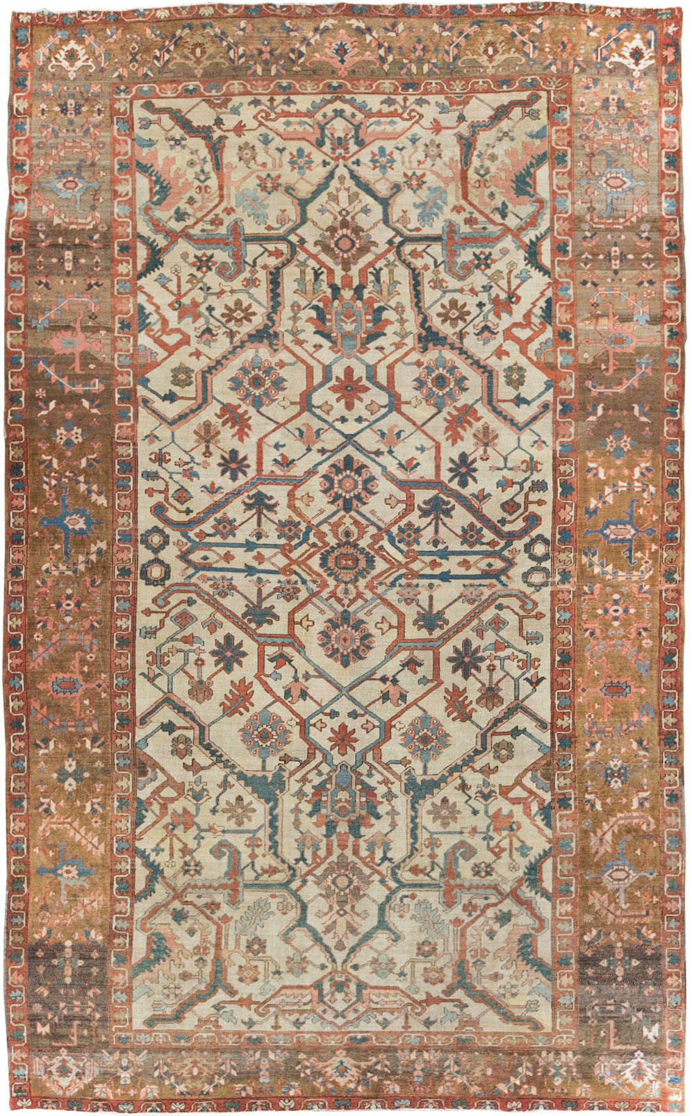 Antique Persian Heriz Carpet, No.27133 - Gss