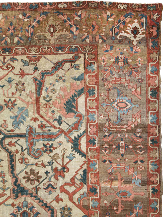 Antique Persian Heriz Carpet, No.27133 - Gss