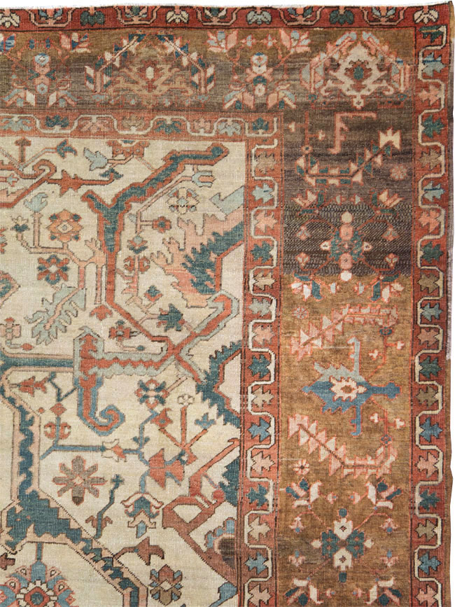 Antique Persian Heriz Carpet, No.27133 - Gss