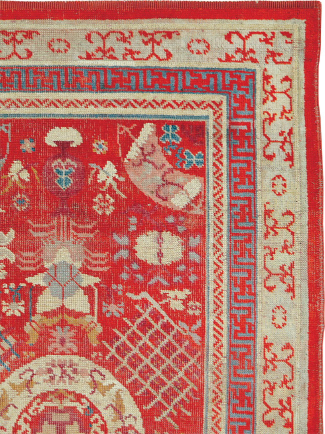 Vintage East Turkestan Khotan Rug, No.27136 - Gss