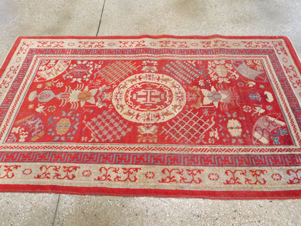 Vintage East Turkestan Khotan Rug, No.27136 - Gss