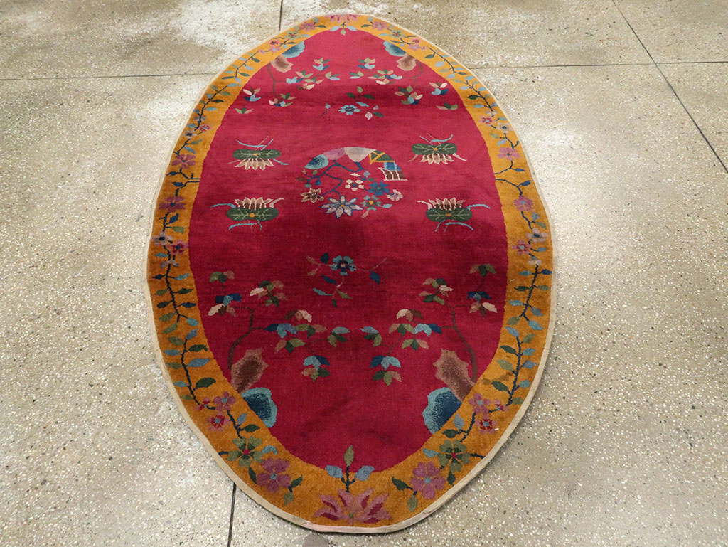 Vintage Chinese Deco Rug, No.27137 - Gss