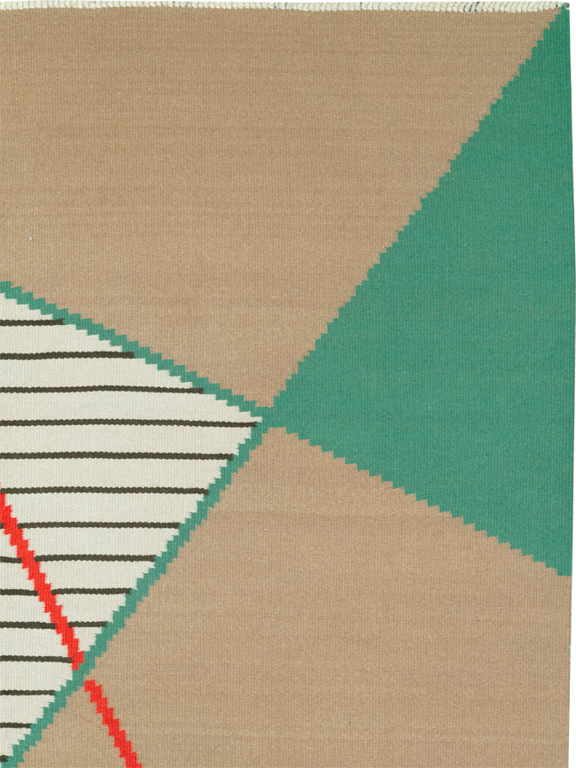 Vintage Czech Kilim Flatweave By Antonin Kybal, No.27138 - Gss