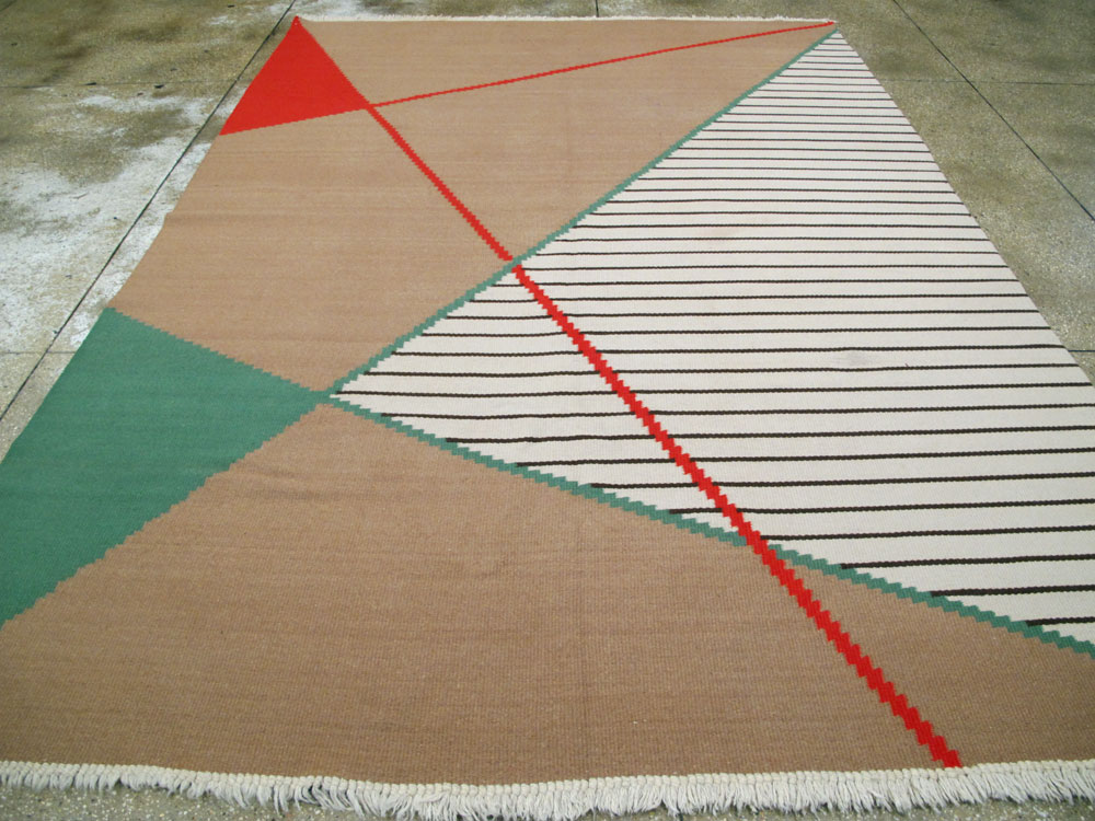 Vintage Czech Kilim Flatweave By Antonin Kybal, No.27138 - Gss