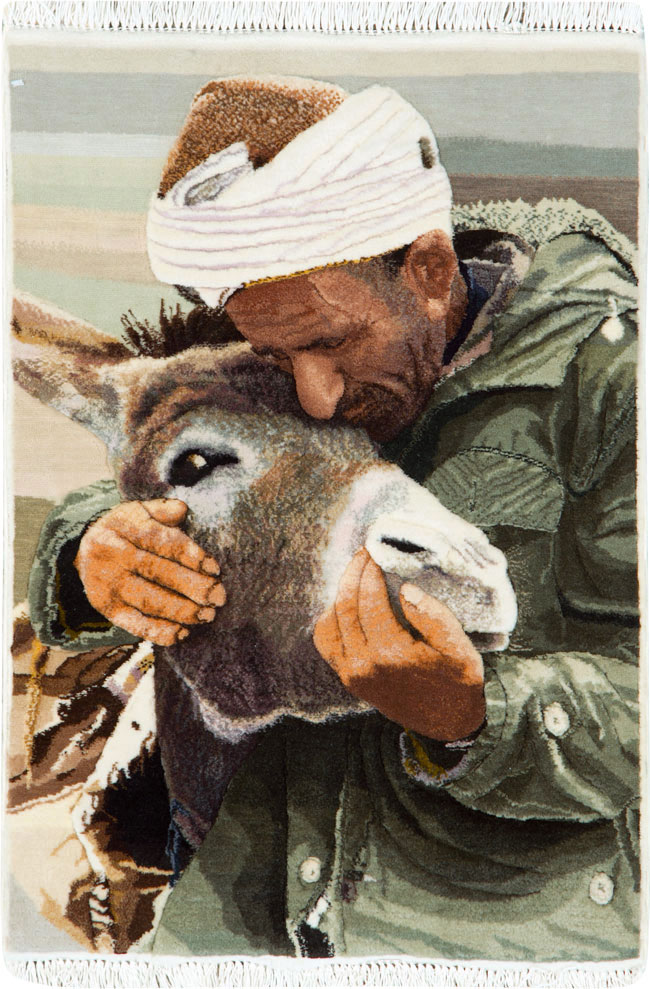 Modern Persian Tabriz Pictorial Rug, No.27140 - Gss