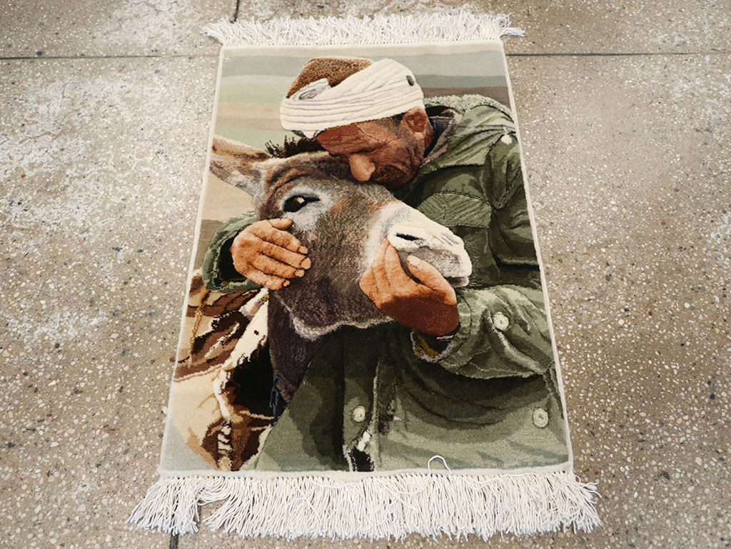 Modern Persian Tabriz Pictorial Rug, No.27140 - Gss