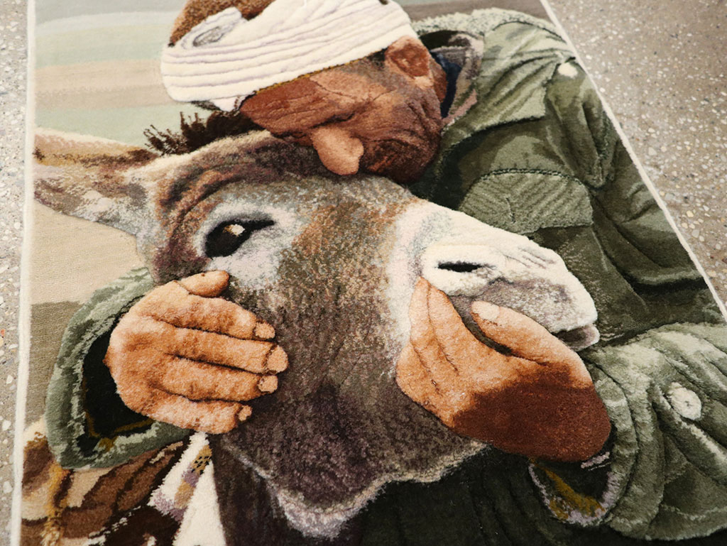 Modern Persian Tabriz Pictorial Rug, No.27140 - Gss