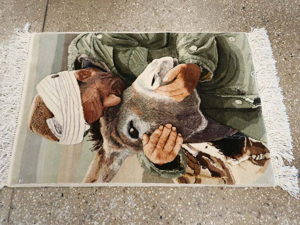 Modern Persian Tabriz Pictorial Rug, No.27140 - Gss